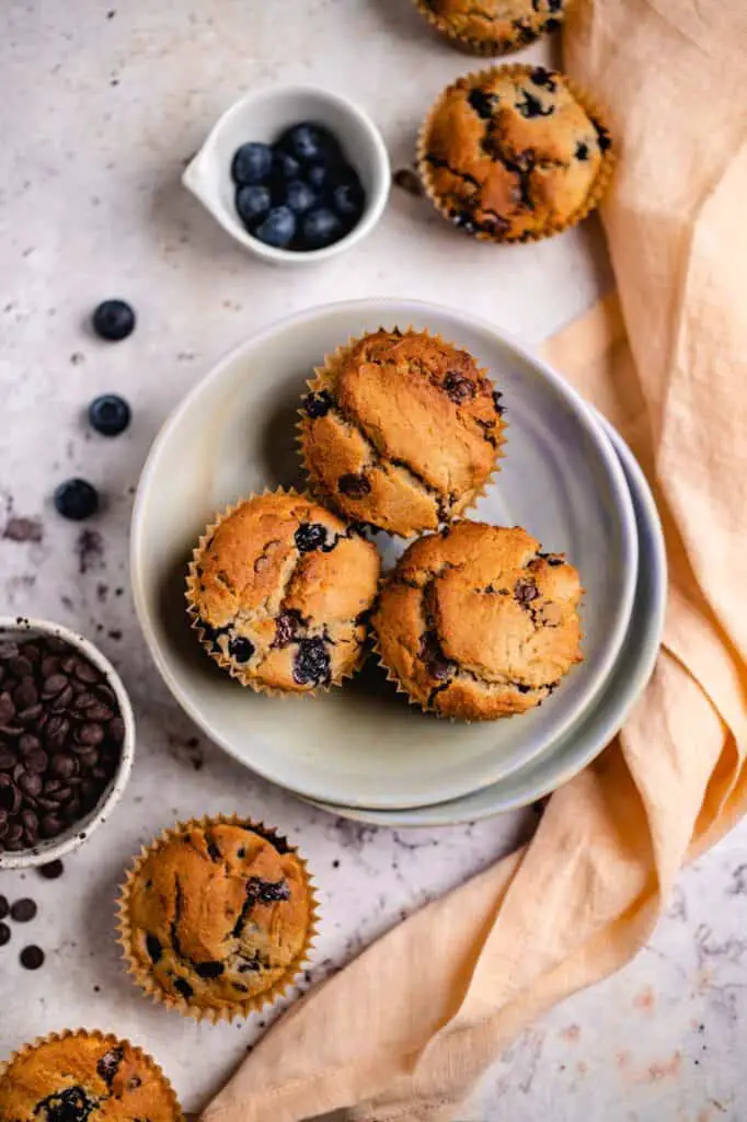 Schoko Heidelbeer Muffins (vegan & glutenfrei) Rezept