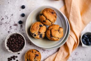 Schoko Heidelbeer Muffins (vegan & glutenfrei) Rezept
