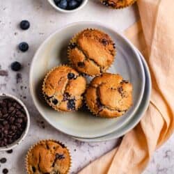 Schoko Heidelbeer Muffins (vegan & glutenfrei) Rezept