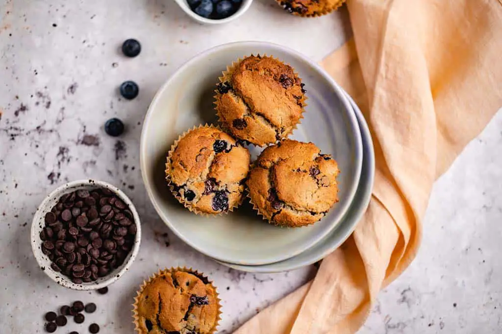 Schoko Heidelbeer Muffins (vegan & glutenfrei) Rezept