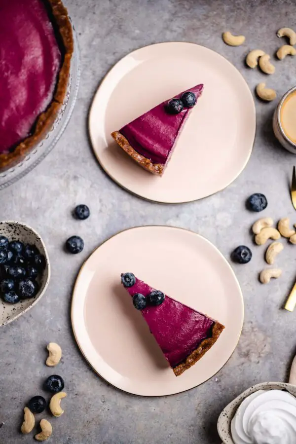 Veganer Heidelbeer Cheesecake (roh) — VEGANE VIBES
