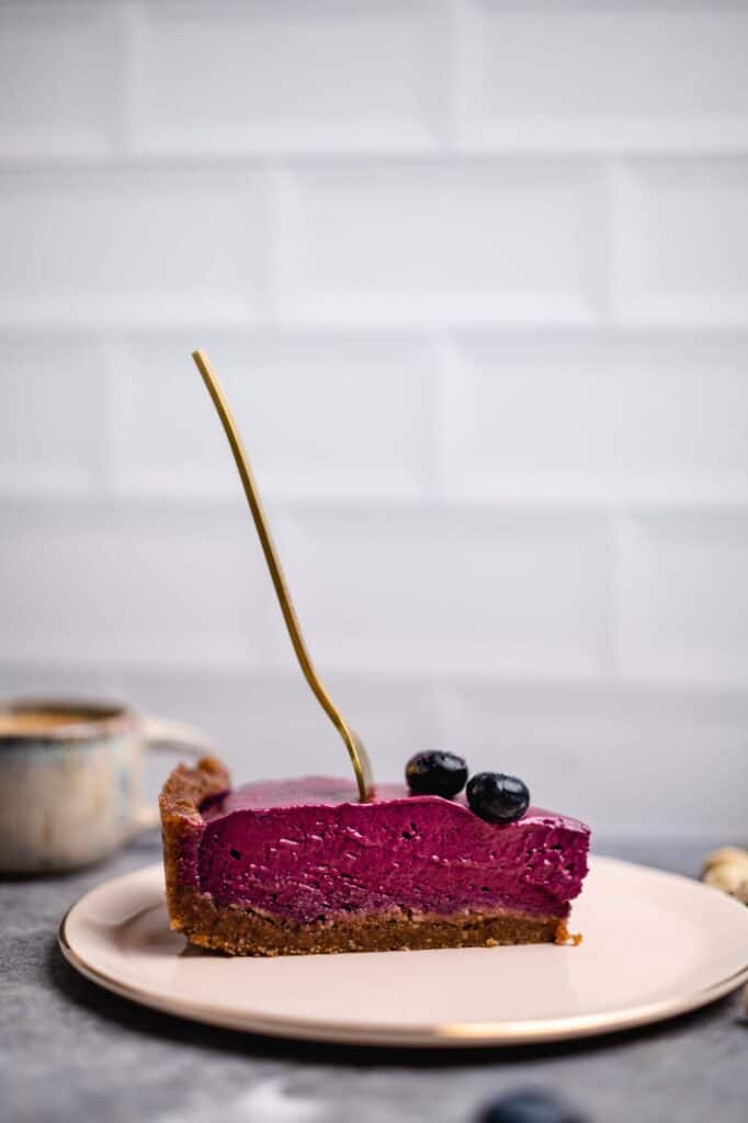 Veganer Heidelbeer Cheesecake (roh)