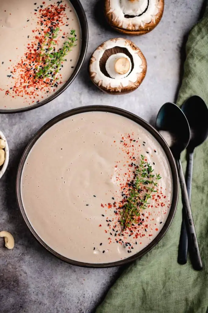 Creamy vegan mushroom soup (gf) recipe