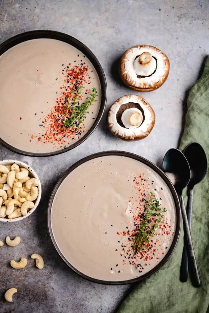 Creamy vegan mushroom soup (gf) recipe