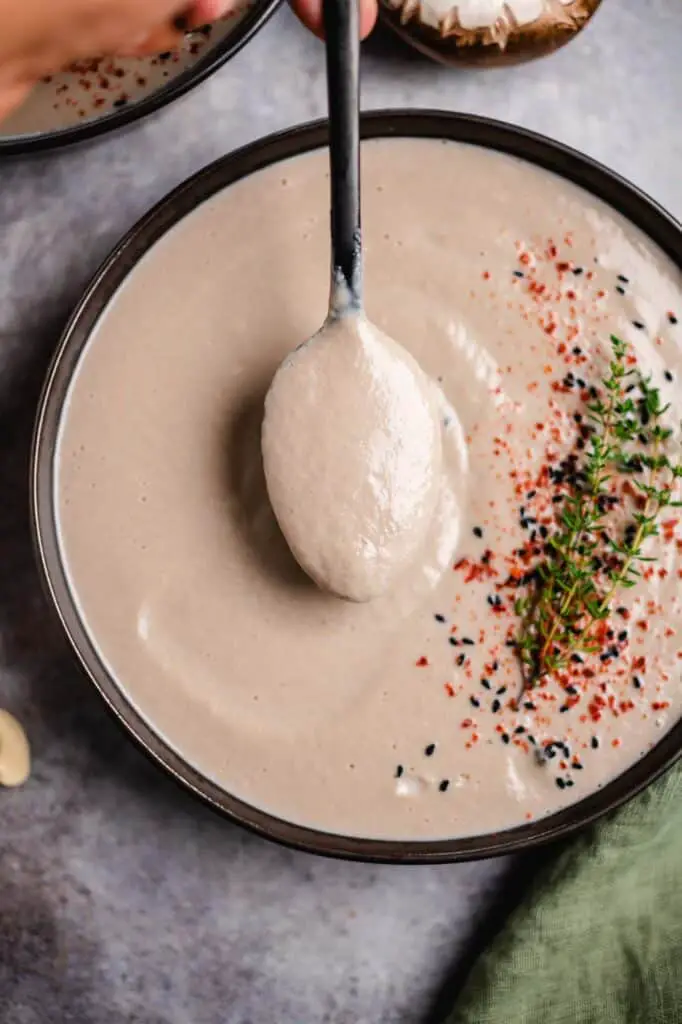 Creamy vegan mushroom soup (gf) recipe