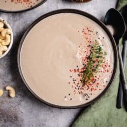 Cremige vegane Pilzsuppe (gf) Rezept