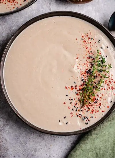 Cremige vegane Pilzsuppe (gf) Rezept