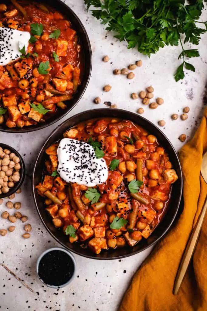 Stew with tofu and harissa (vegan &amp; gf)