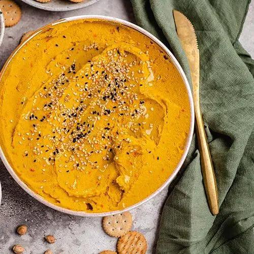 gerösteter Kürbis Hummus (vegan & glutenfrei)