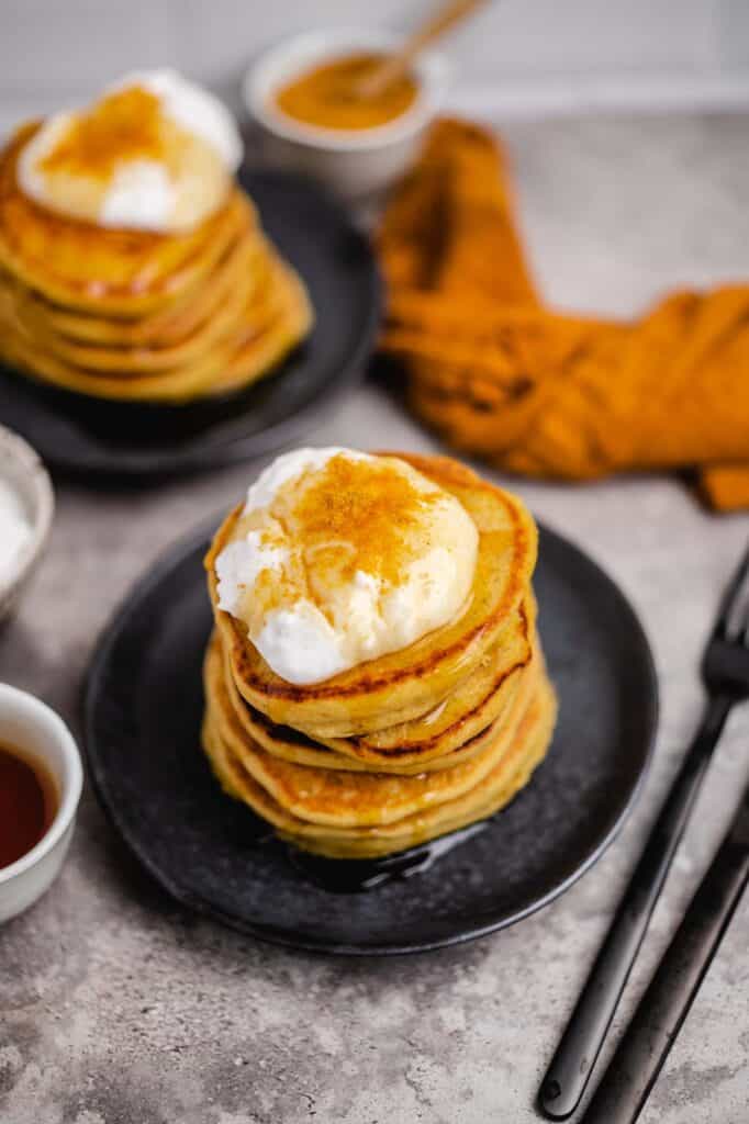 Vegan pumpkin pancakes (gf)