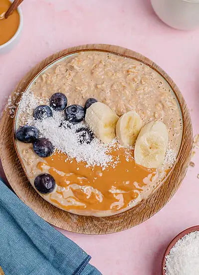 Banoffee Overnight Oats vegan und glutenfrei