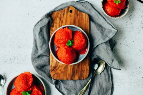 Erdbeer Sorbet (vegan)