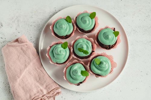 Pfefferminz-Schoko Cupcakes